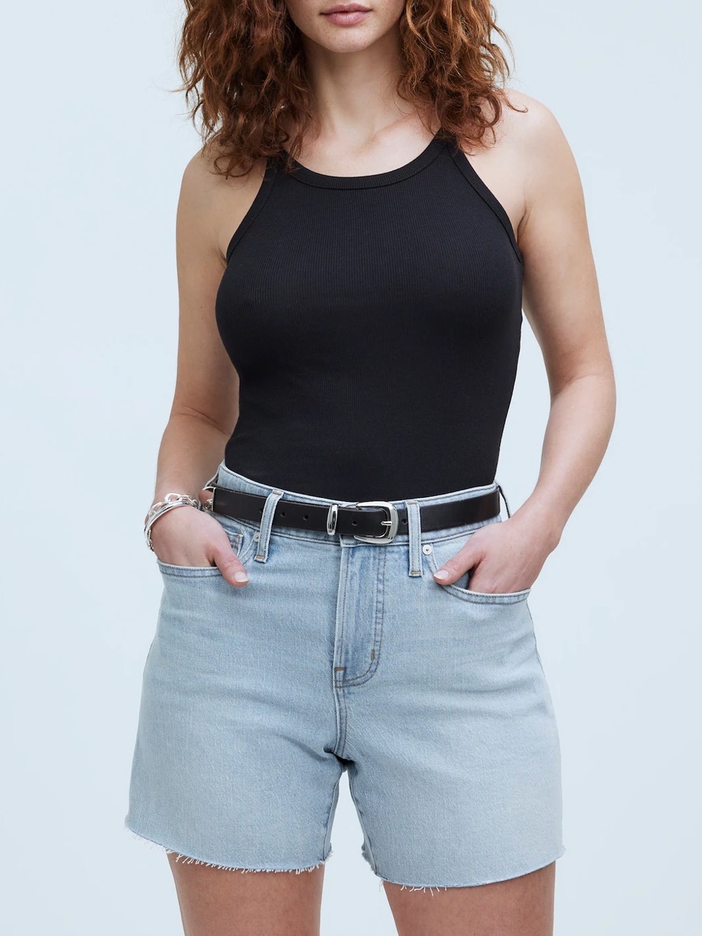 Madewell Curvy Perfect Vintage Jean Short in Fitzgerald Wash: Raw Hem Edition